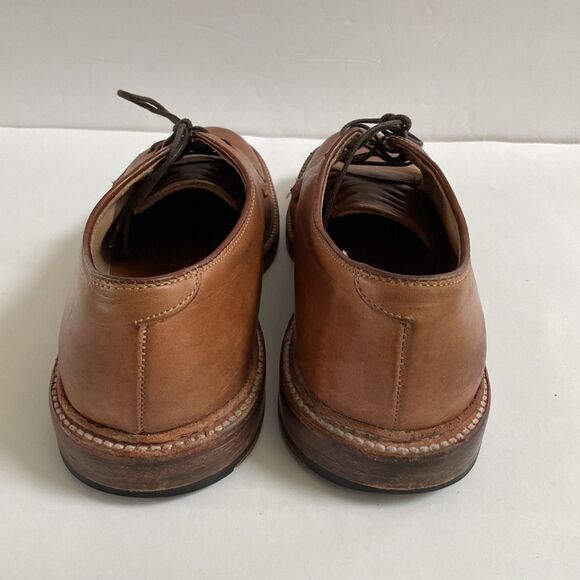 Alden 9501 Natural Chromexcel Plain Toe Blucher Lace Up Dress Shoes 8 D main image 10